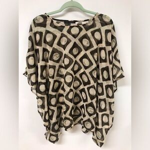 Plus Size Women Short Sleeve Casual Blouse Tee T Shirt Top Chocolate Ivory